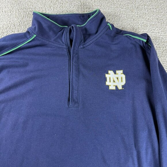 Under Armour Notre Dame Fighting Irish 1/4 Zip Pullover Shirt Blue Men’s Size L - Picture 2 of 8